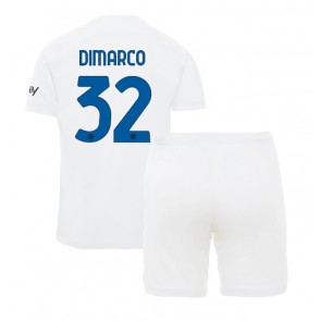 Inter Milan Federico Dimarco #32 Borta Kläder Barn 2023-24 Kortärmad (+ Korta byxor)